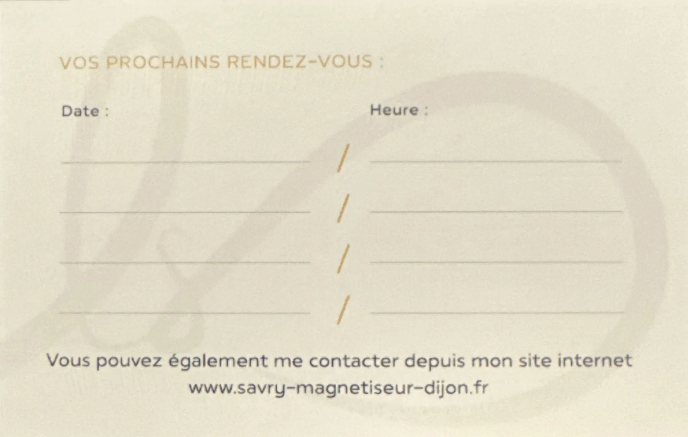 Carte de visite bien-être