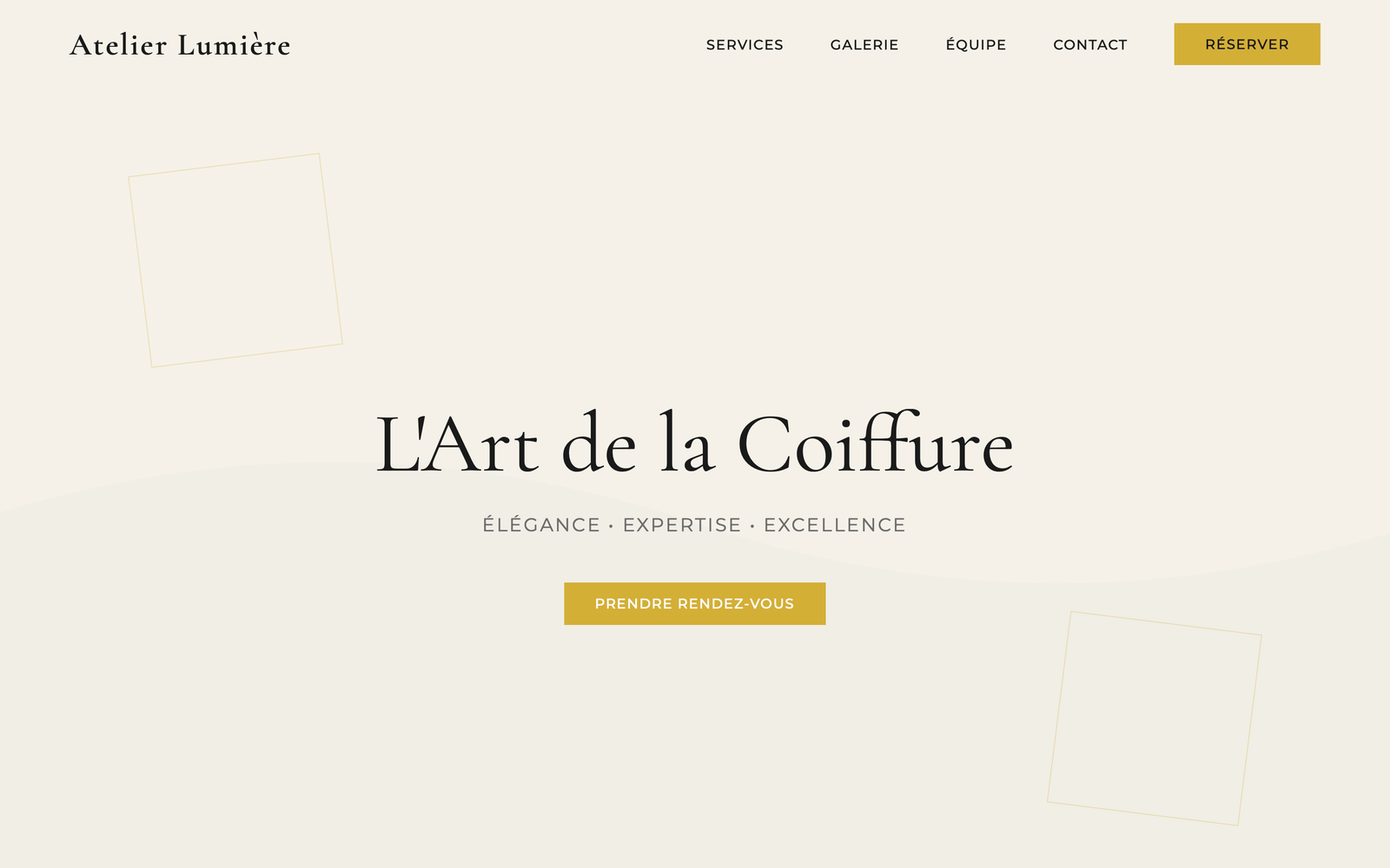 Site web salon de coiffure